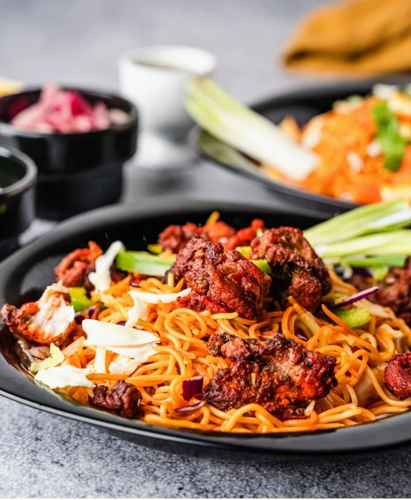 Aloo Tikki Noodle Burger and Indian street food at Sector 17 Calgary NE