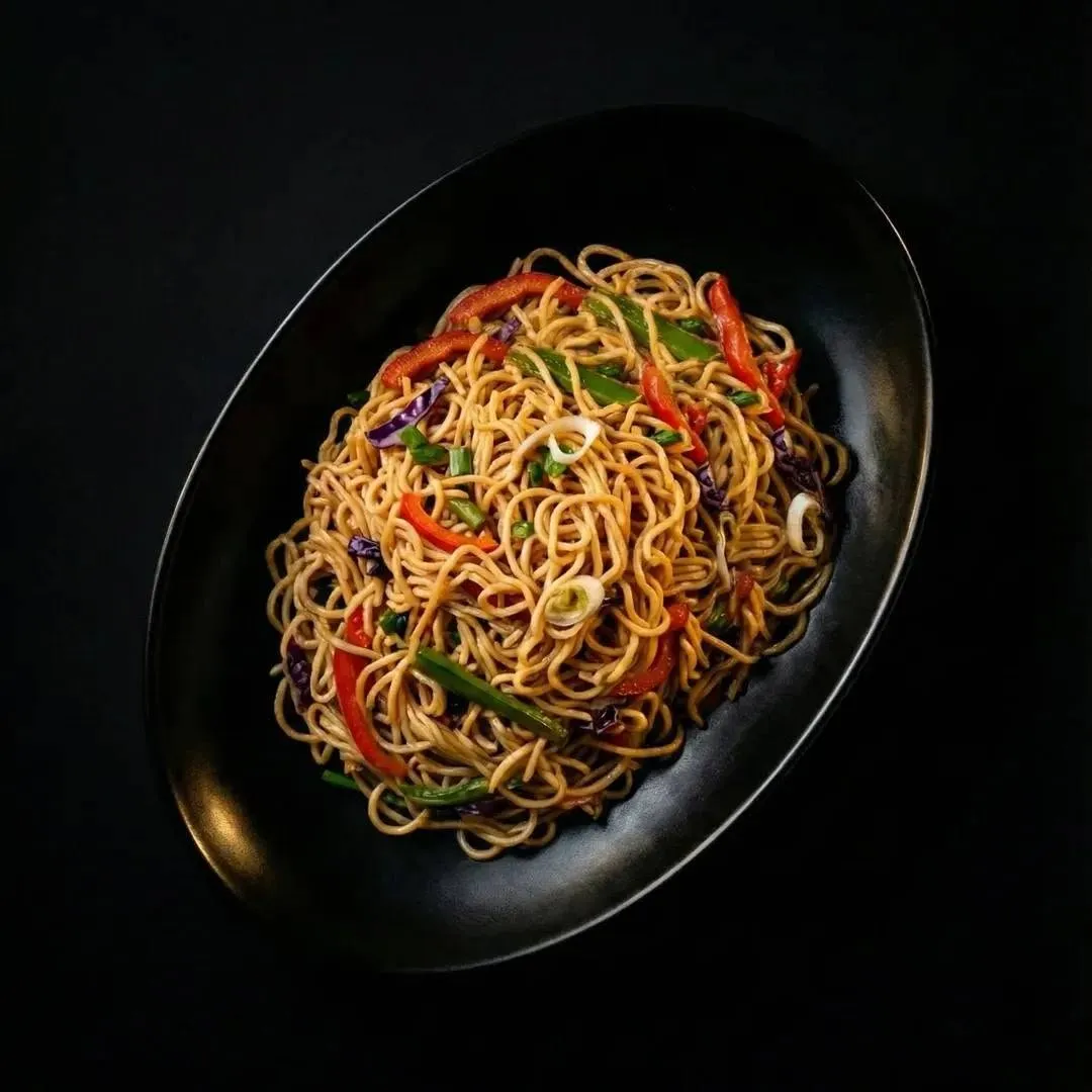Veg Hakka noodles with peppers at Sector 17 in Calgary NE